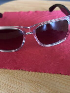 Ray-Ban Clear Frame Sunglasses with Dark Lenses